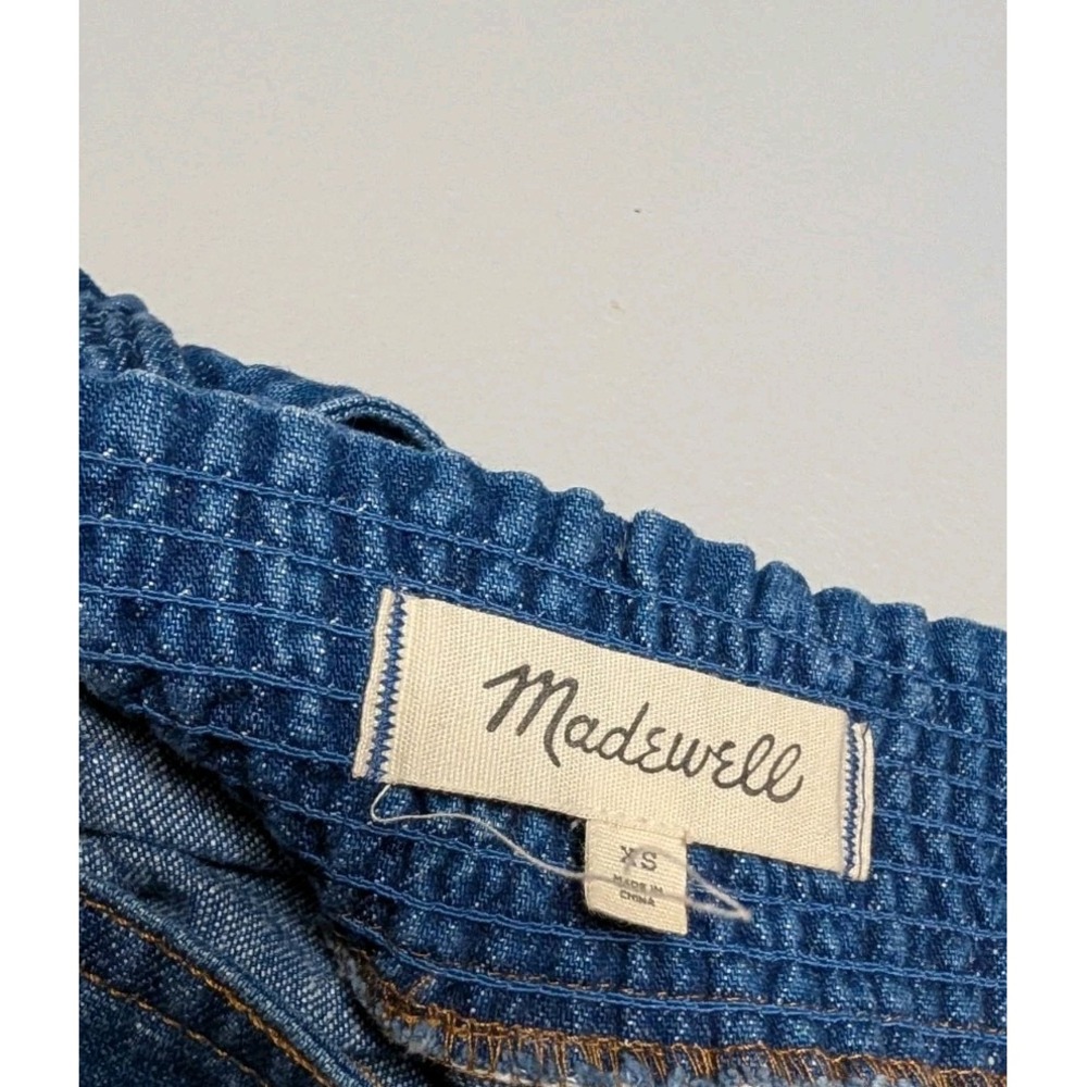 Madewell Denim Jean Micro‎ Mini Skirt Size XS Elastic Waist Cute Skirt - Picture 2 of 16